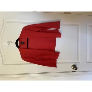 Eileen Fisher Linen Knit Cardigan Orange Petite Small